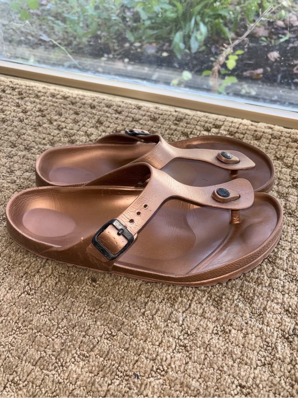 Birkenstock sandals size 41 women’s 10 - some wear and wrinkling